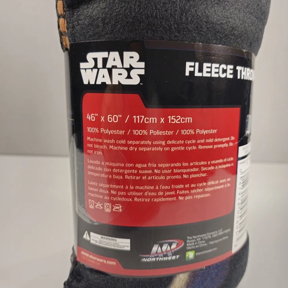 Star Wars The Force Awakens Kylo Ren Fleece Throw Blanket 46x60 2015 New